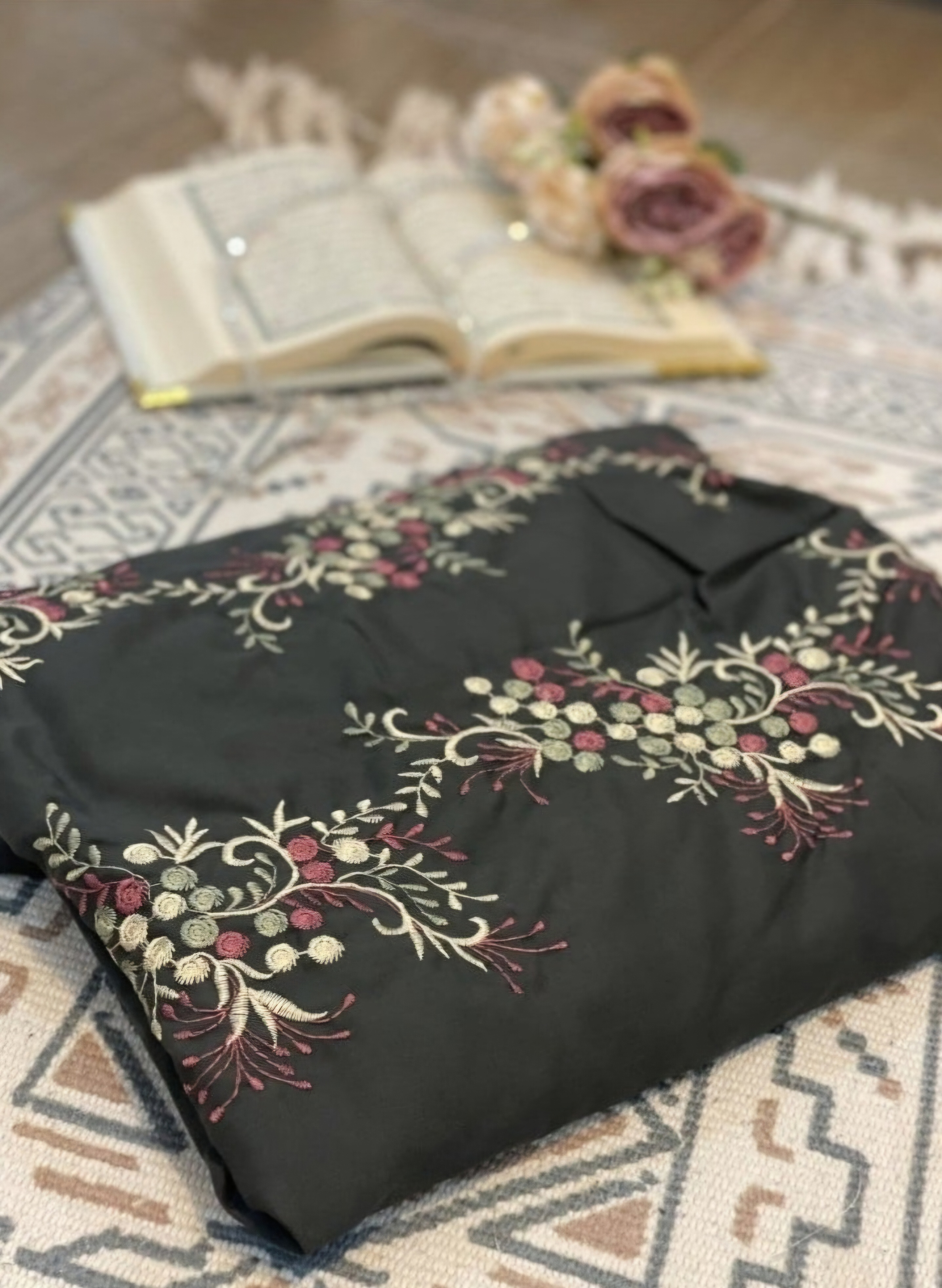 شرشف صلاة قطني ناعم مكسر او مطرز